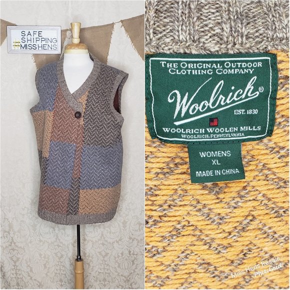 Woolrich Sweaters - WOOLRICH LAMBS WOOL PATCHWORK COVER UP CARDIGAN